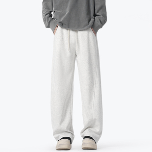 解构复古宽松垂感抗皱阔腿休闲裤 重磅弯刀运动卫裤 美式 WAALEVANA