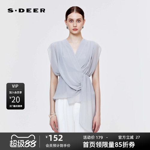上衣无袖衬衫圣迪奥sdeer