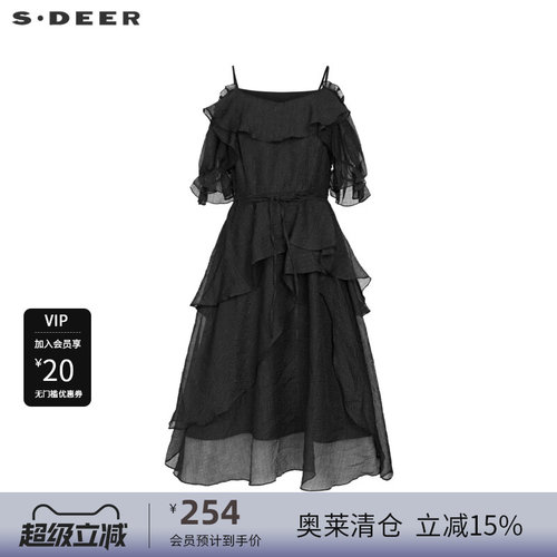 泡泡袖 木耳边 收腰设计