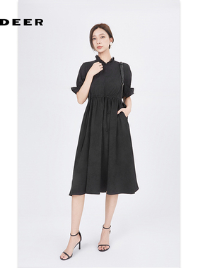 S·DEER圣迪奥宽松女装连衣裙裙子气质长裙轻奢百搭时尚S242Z1270