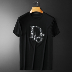 2025年新款 双丝光棉短袖T恤 6606-P80 M-5XL 黑色,男装T恤,钱塘6026