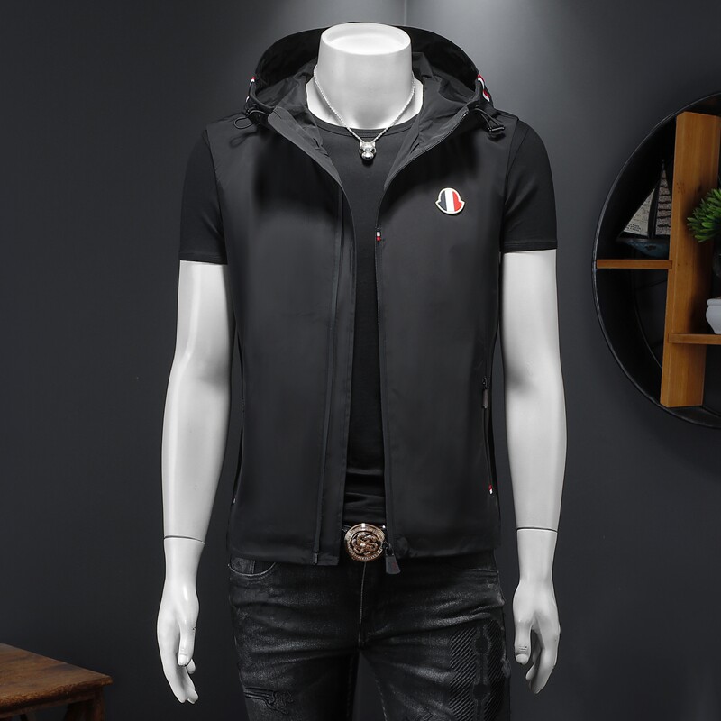 男士连帽马甲背心M-5XL钱塘6026-9013-P145（假模图）,男装背心/马甲,钱塘6026