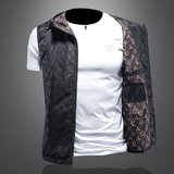 2024春装男士连帽马甲背心M-5XL9007-P140（镂空图），男装背心/马甲，钱塘6026