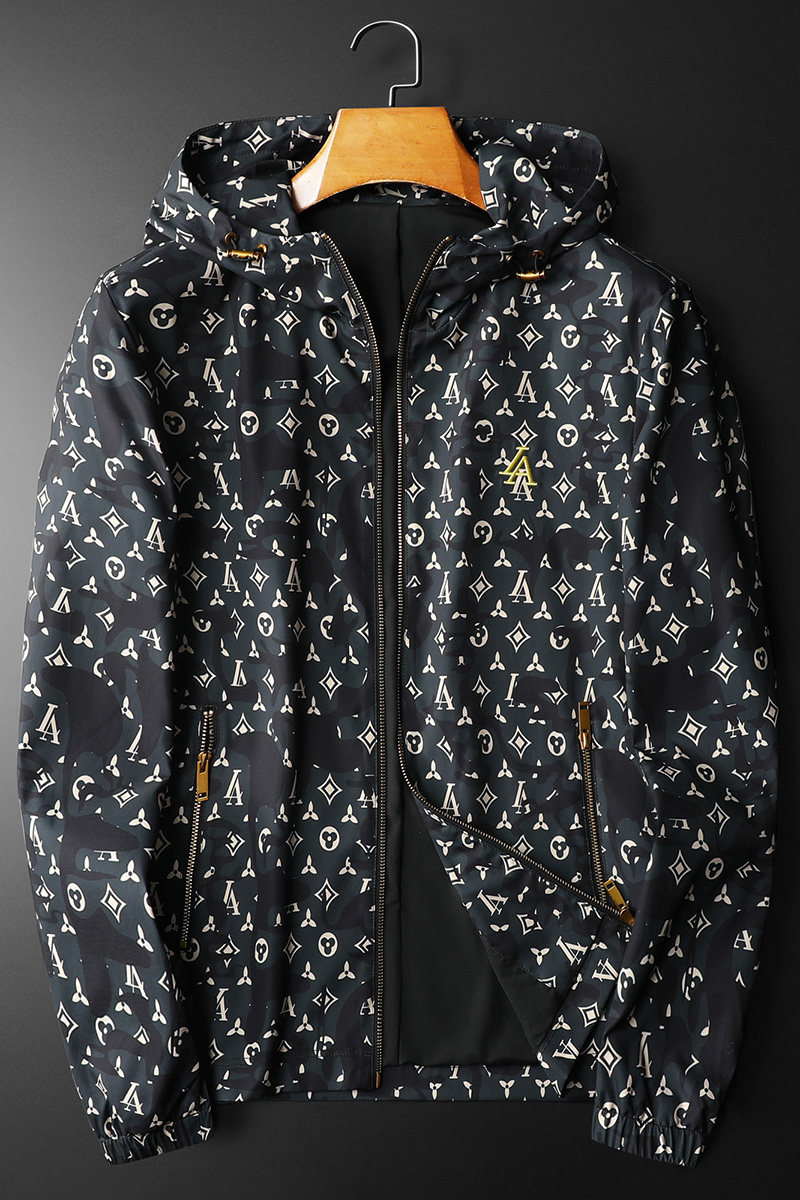 2024年春季新款男士休闲连帽印花刺绣夹克M-5XL9018-P175,男装夹克,钱塘6026
