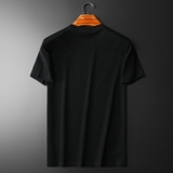 2024年新款双丝光棉短袖T恤2051-P80M-5XL黑色，男装T恤，钱塘6026