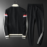 2024年春装新款男士运动休闲套装黑/白钱塘2020-6301-P250，男装休闲套装，钱塘6026