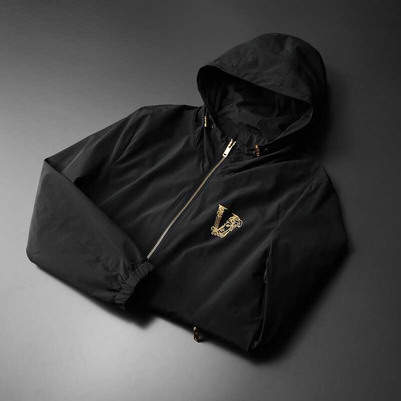 2023年春款新款男士休闲百搭连帽夹克8837M-5XL,男装夹克,钱塘6026