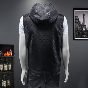 男士连帽马甲背心   M-5XL 钱塘6026-9007-P140 （假模图）图片