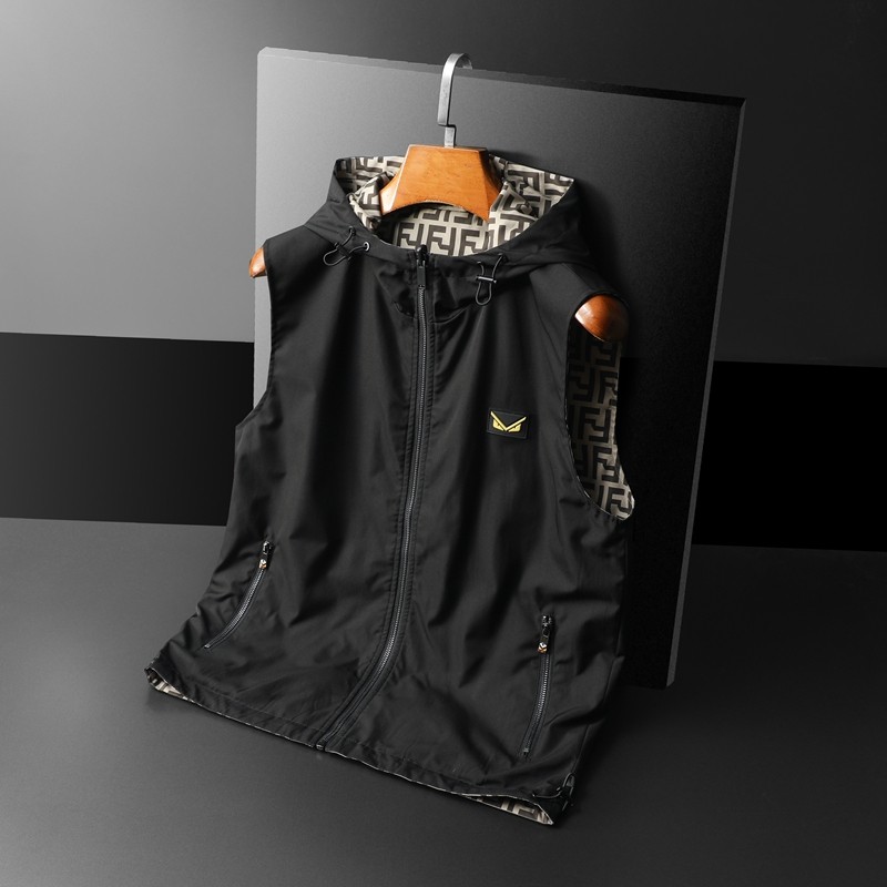 2024春装男士连帽马甲背心双面穿M-5XL9001-P140,男装背心/马甲,钱塘6026