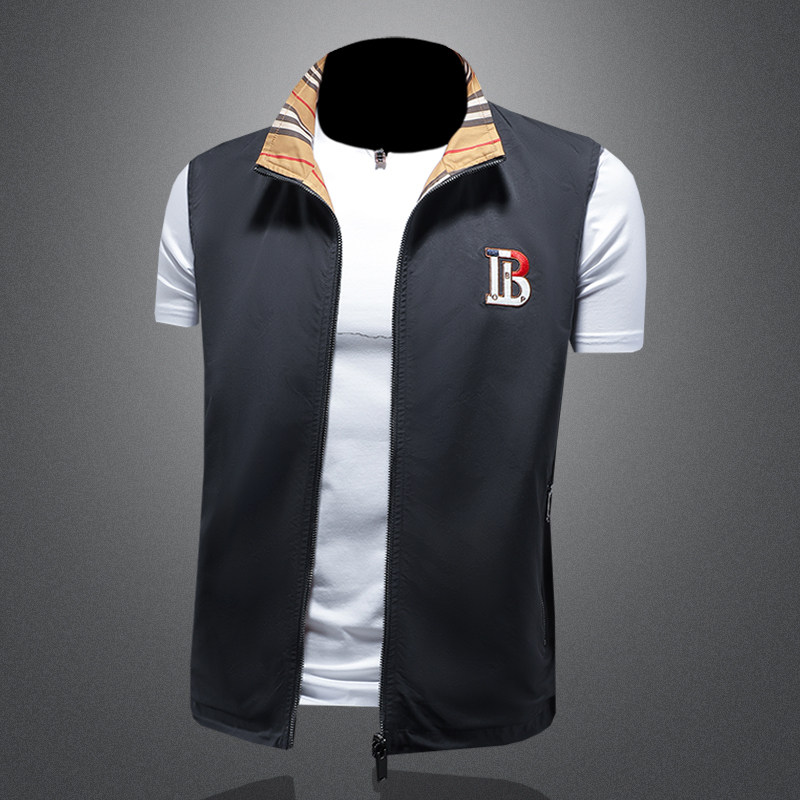 2024春装男士立领马甲背心双面穿M-5XL9008-P140（镂空图,男装背心/马甲,钱塘6026