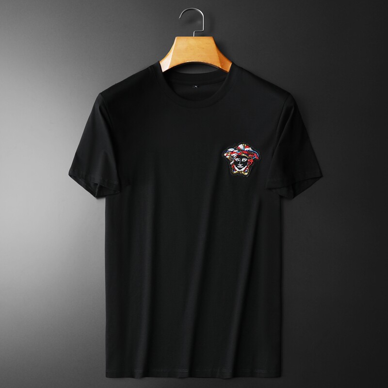 2024年新款 双丝光棉短袖T恤 6651-P80 M-5XL 黑色图片