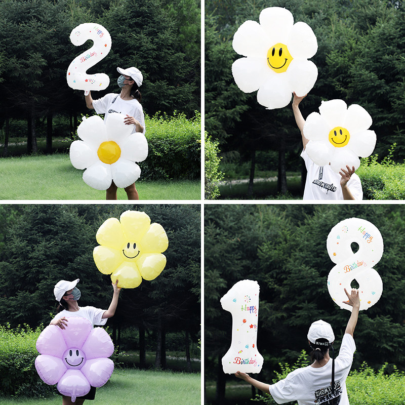 生日气球网红数字男女儿童周岁户外拍照创意道具派对装饰场景布置