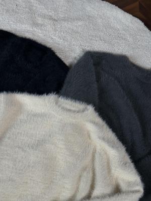 AMBSOM高级感貂毛毛衣软糯亲肤