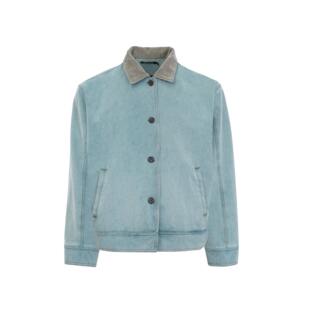 AMBSOM水洗夹克Vinatge炒盐做旧破环短宽Boxy版 型Cleanfit