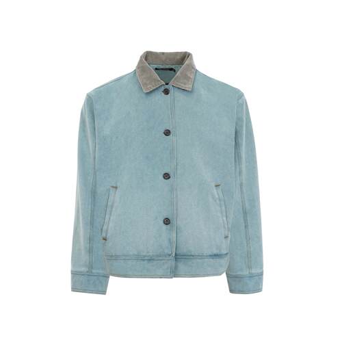 AMBSOM水洗夹克Vinatge炒盐做旧破环短宽Boxy版型Cleanfit