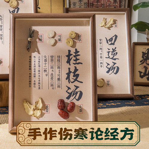 成品解忧慧画中药标本