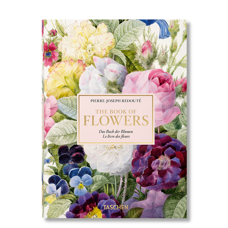 现货塔森正版TASCHEN Redouté.Book of Flowers40周年精装版雷杜德花之书手绘花卉图鉴植物绘插画收藏原版艺术画集册作品进口图书-封面