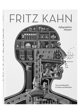 【预订】TASCHEN Fritz Kahn：信息图形先锋 Fritz Kahn. Infographics Pioneer 原版英文字体图案标志设计