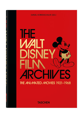 【现货】TASCHEN 45th The Walt Disney Film Archives.45周年纪念版沃特·迪斯尼电影档案:1921年至1968年动画电影英文原版图书
