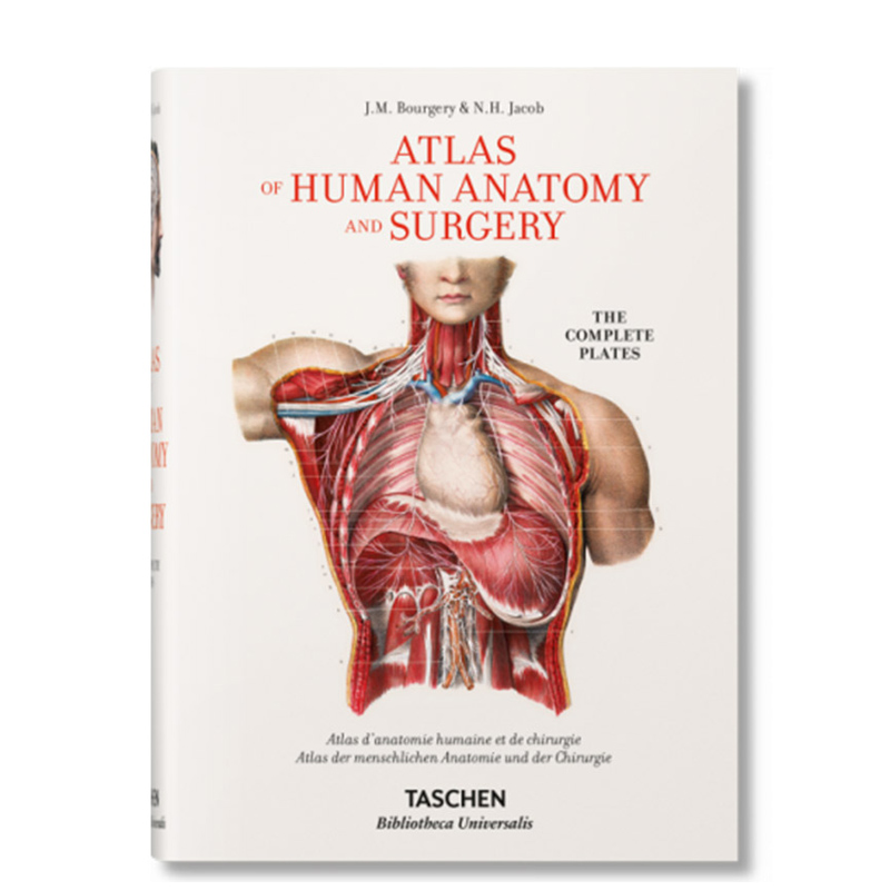 【现货】TASCHEN Bourgery. Human Anatomy and Surgery[图书馆系列]人体解剖与手术绘画艺术作品集进口原版图书