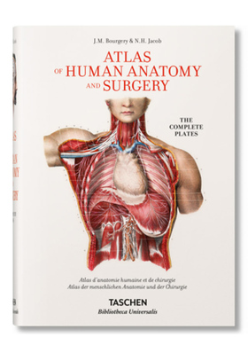 【现货】TASCHEN Bourgery. Human Anatomy and Surgery[图书馆系列]人体解剖与手术绘画艺术作品集进口原版图书