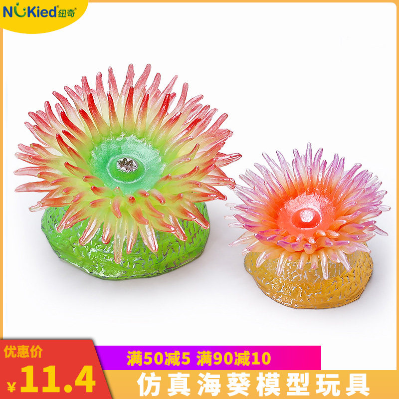 仿真海洋动物模型海葵玩具斑马海葵西瓜海葵儿童海底世界摆件礼物