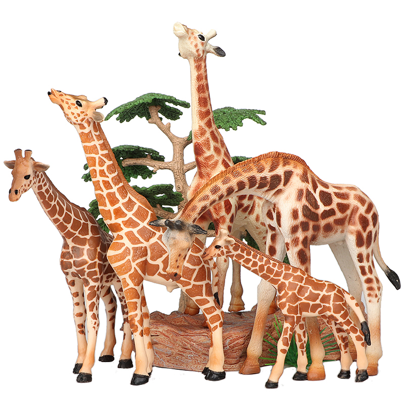 长颈鹿塑料实心幼儿园科教动物