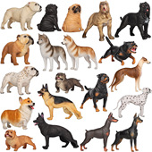 仿真狗狗宠动物模型玩具恶霸杜宾斗牛罗威纳金毛犬哈士奇儿童认知