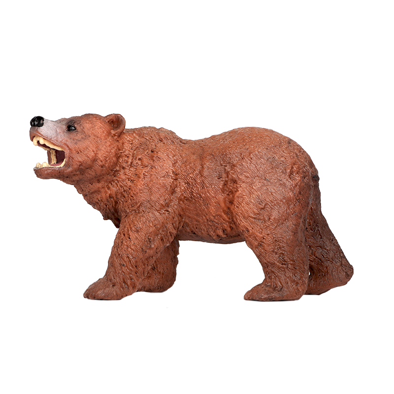 仿真棕熊玩具动物模型套装塑料实心狗熊洞穴熊儿童男孩科教礼品
