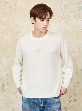 harsh and cruel cleanfit LOGO刺绣宽松休闲圆领套头毛衣