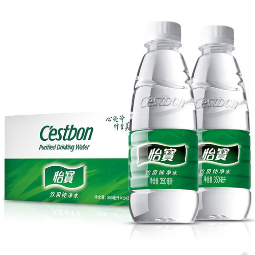 怡宝纯净水350ml*24瓶整箱包邮555ml非矿泉水纯净水健康小瓶装
