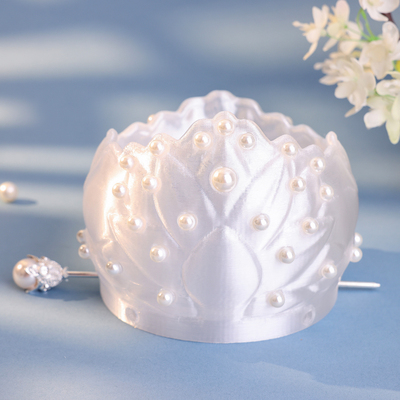 宋制莲花冠古风发冠发簪套装