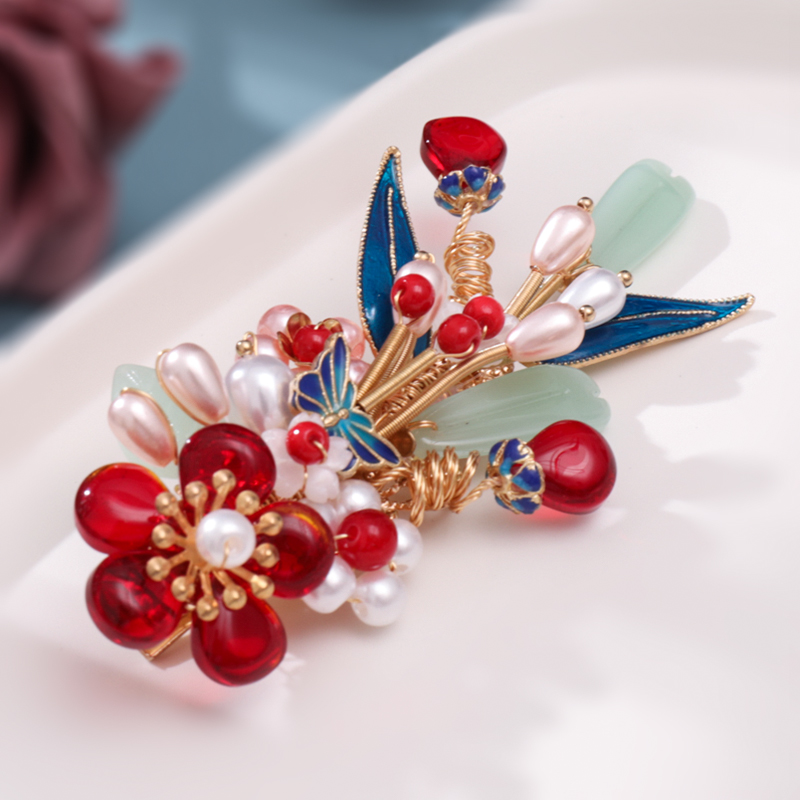 精致感满满的古风烧蓝边夹