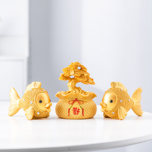年年有鱼摆件鱼形状祝福喜庆