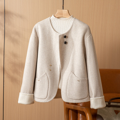 2025秋冬季新款双面羊绒大衣女好