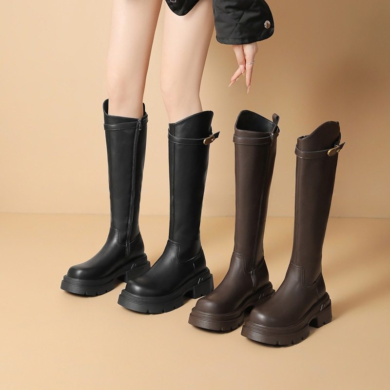 ZHR则则增高6cm厚底长筒靴长靴2025新款骑士靴百搭瘦瘦靴小个子女,女鞋,骑士靴,淘宝优惠券,粉丝福利购,淘宝优惠卷
