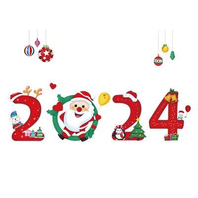 静电贴圣诞老人双面同色反复撕贴