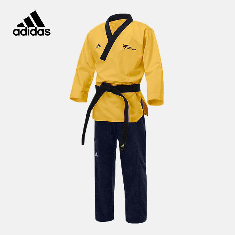adidas阿迪达斯 wt跆拳道品势宗师道服 高端黑带九段高段者大师服