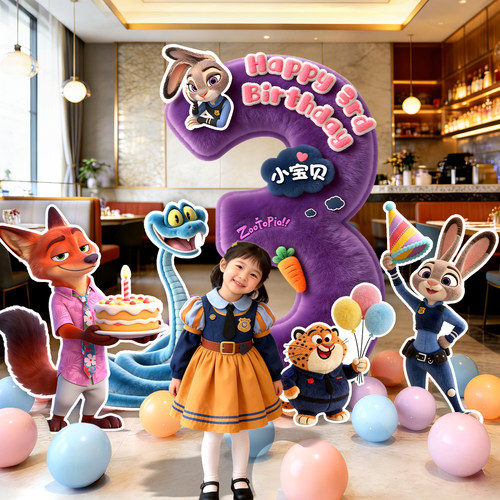 疯狂动物城儿童生日派对套餐