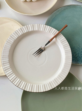 浅白doo 8英寸陶瓷盘菜盘西餐盘子餐具早餐盘高级感家用盘子 微瑕