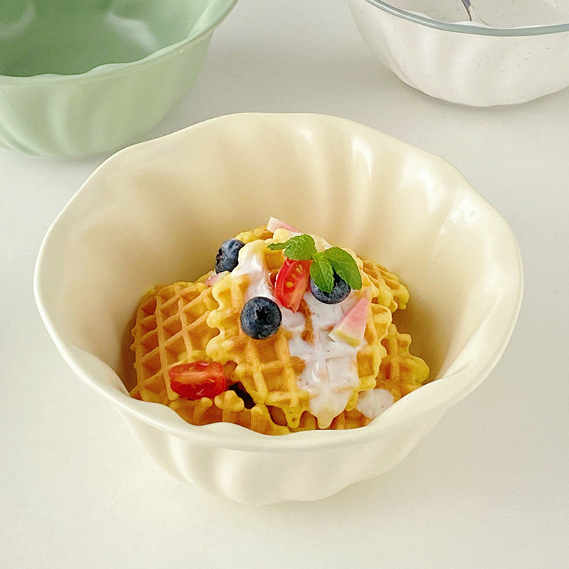 陶瓷韩式泡面碗看的花边大碗泡面