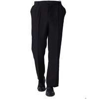 Черные мужские брюки (тонкий стиль с эластичностью с обеих сторон)