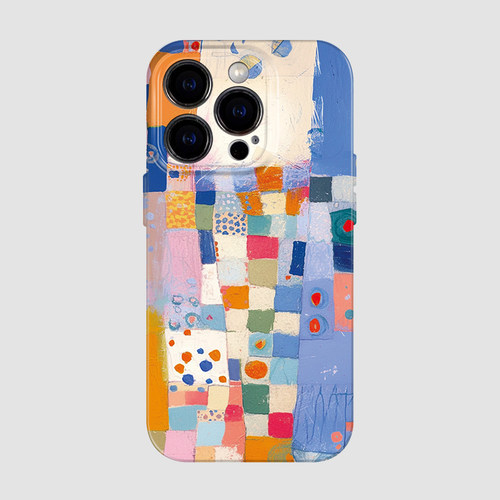 彩色格子iPhone17苹果16promax全包手机壳软壳15pro小众简约14创意13耐脏x高级xr适用mate60pro华为Pura70Pro