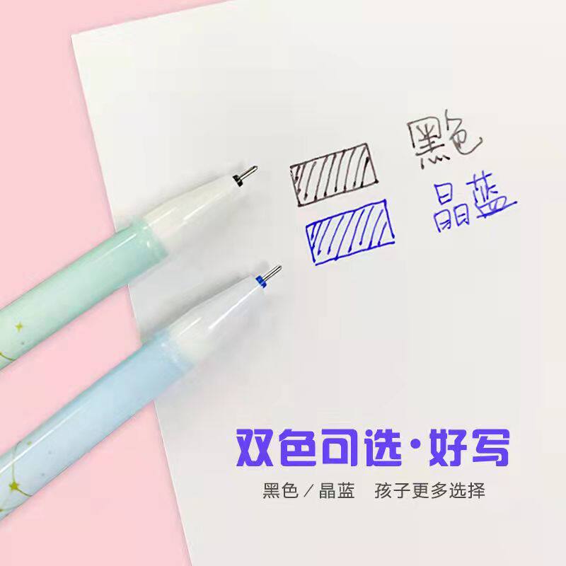 초등학생 3-5학년 지울 수 있는 리필 크리스탈 블루 0.5 마찰 가능 중성 리필 카본 블랙 핫 지울 수 있음