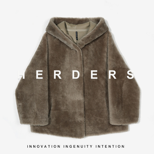 连帽多色皮毛一体外套 中长款 40808 邢康莉甄选