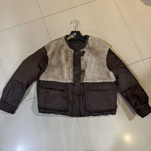 【辰大嗓严选】 短款圆领百搭配皮毛一体羽绒服 257867