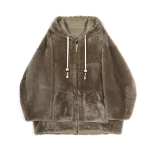 连帽皮毛一体外套 中长款 52320 邢康莉甄选