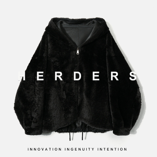 52228 ‘高奢拉贡系列’连帽两面穿皮毛一体外套 邢康莉甄选