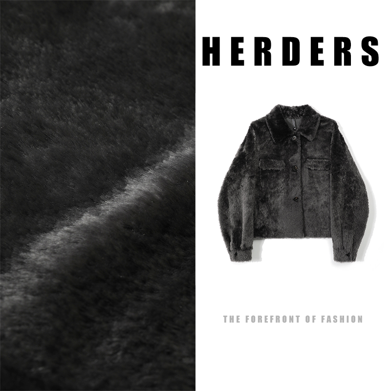 《邢康莉甄选》 短款翻领皮毛一体外套 50281