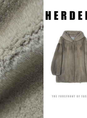 【汉堡宠粉专享】 中长款连帽水貂外套 249571